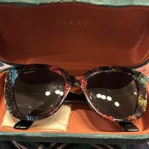 Gucci rainbow glitter sunglasses never worn 100% authentic